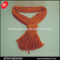 High quality red fashion hand knitted polyester mesh ladies scarf